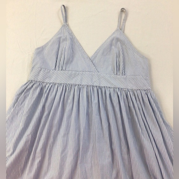 Gap Women's Blue Striped Midi Sun Dress Pocket, Size XLarge - Picture 4 of 12